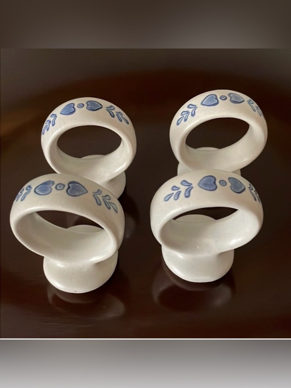 Pfaltzgraff Yorktown napkin rings set of 4